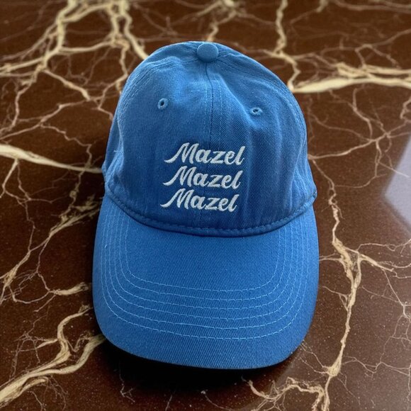 FRANCESCA'S Mazel Mazel Mazel Blue Baseball Hat Cap NEW NWT - Picture 1 of 4